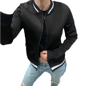 C&C California Black Scuba Bomber Jacket Zip Up S